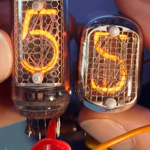 One of these "5s" is a little quirkier than the other! Inside every Nixie tube is a stack of glowing metal numbers, but they aren't all built the same